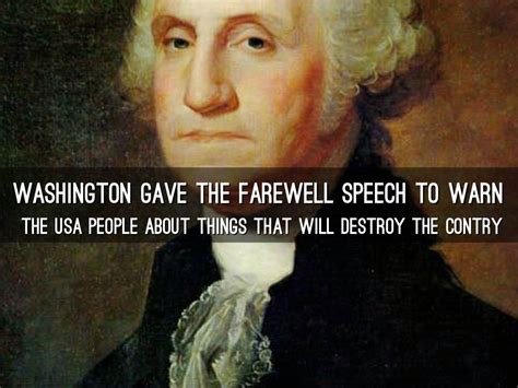 Washingtons Farewell Speech By James Fester