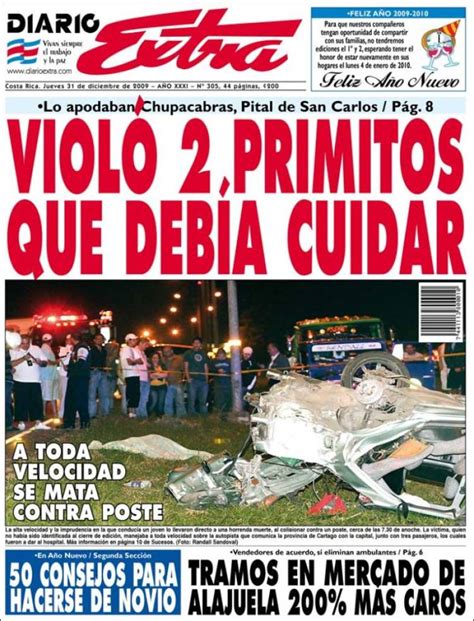 Newspaper Diario Extra Costa Rica Newspapers In Costa Rica Fridays