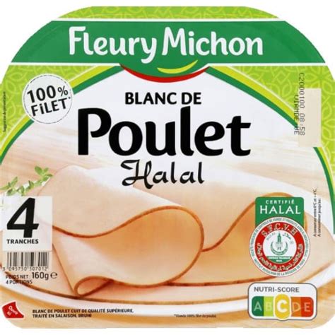 Fleury Michon Blanc De Poulet Halal Tranches Fines Monoprix Fr