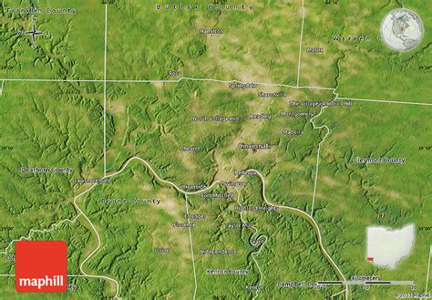 Satellite Map Of Hamilton County