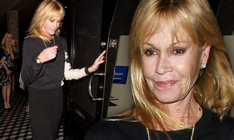 Melanie Griffith Swamps Her Figure In Wide Legged Trousers As She Dines Out In La Daily Mail