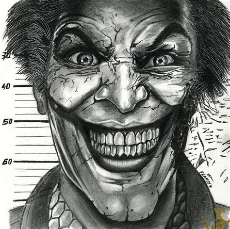 Joker Mugshot Drawing By Pranoy Chowdhury