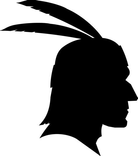 Clipart Native American Profile Silhouette Dingbat