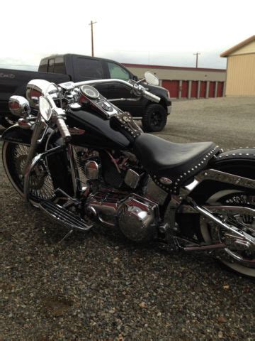 A lot of sweat, heart, aggravation, time, effort, energy, etc. 2005 Harley softail deluxe black custom lowered gangster ...