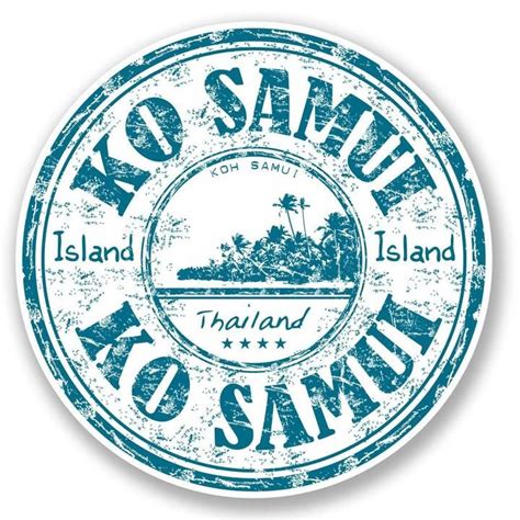 2 X Ko Samui Thailand Vinyl Sticker 5837 Print Vinyl Stickers Vinyl