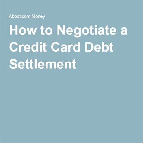 Check spelling or type a new query. How to Negotiate a Credit Card Debt Settlement | Credit card debt settlement, Credit cards debt ...