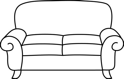 6597x4247 Sofa Coloring Page Free Clip Art Living Room Clipart