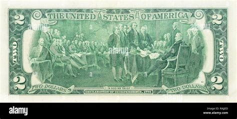 Closeup Back Two Dollar Bill Hi Res Stock Photography And Images Alamy