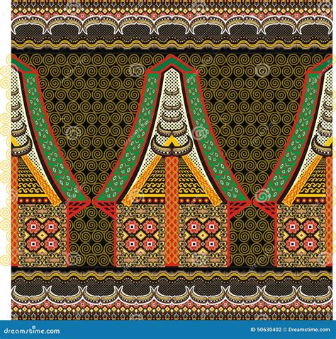 Indonesian Batik Motif Stock Illustration Image 50630402