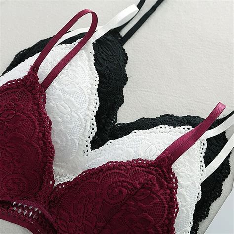deruilady seamless deep v lace bras for women wireless push up bra thin comfort underwear sexy