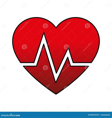 Heart Cardiogram Icon Image Stock Vector Illustration Of Illness