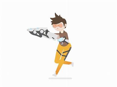 Tracer Overwatch Dribbble While Addictive Started Playing