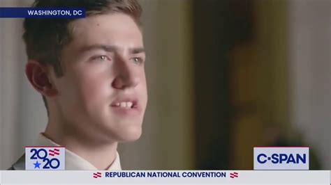 Nicholas Sandmanns Full Remarks At The Gop Convention Youtube