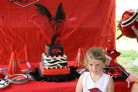 My Daughter S 5th Birthday Razorback Party 5th Birthday Birthday Cakes Birthday Ideas