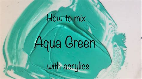 How To Make Aqua Green Color Acrylics Asmr Color Mixing 79 Youtube