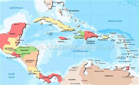 Caribbean Map Countries Of The Caribbean