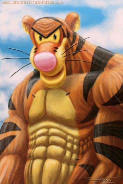 Muscle Tigger Prints And Posters Tigger Disney Art Twisted Disney