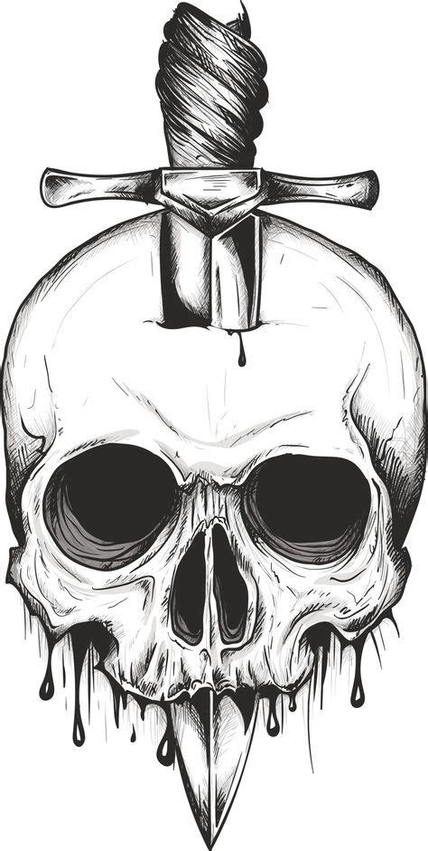 Sword Skull Print Free Vector Cdr Download Desenho Para