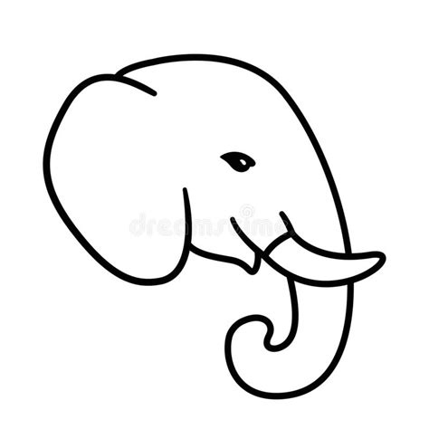 Cartoon Elephant Head Stock Vector Illustration Of Head 204093444