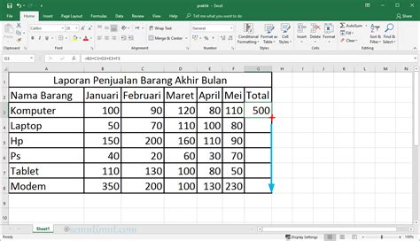Cara Menambah Tabel Pada Excel Riset