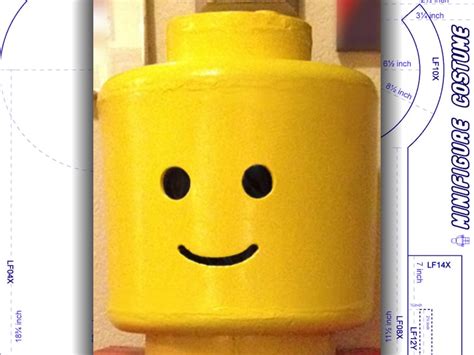 Costume Tutorial Lego Inspired Minifigure Head Costume Diy Patterns And Instructions Pdf Build