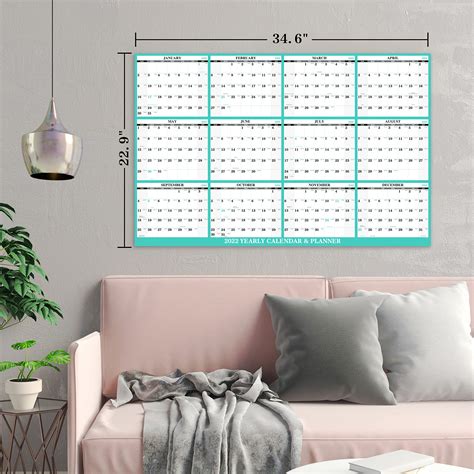 Buy Erasable Calendar 2022 Wall Calendar Dry Erase 2022 346 X 229