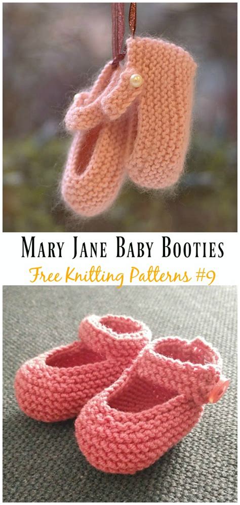 Baby Booties Knitting Pattern Free Mary Janes Free Baby Crochet