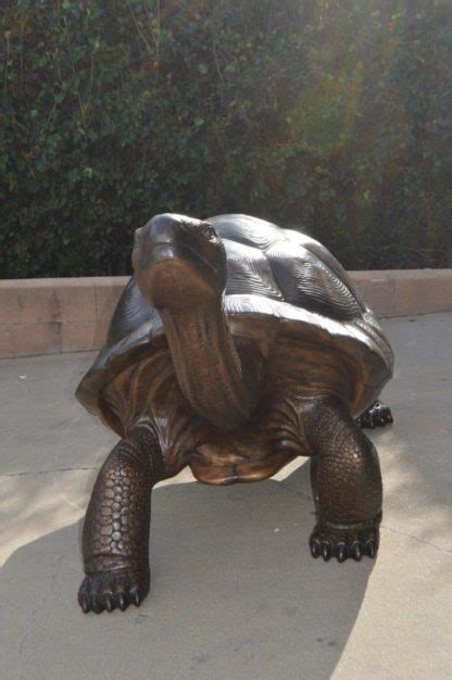 Giant Tortoise Turtle Bronze Statue Size 64l X 36w X 36h Nifao