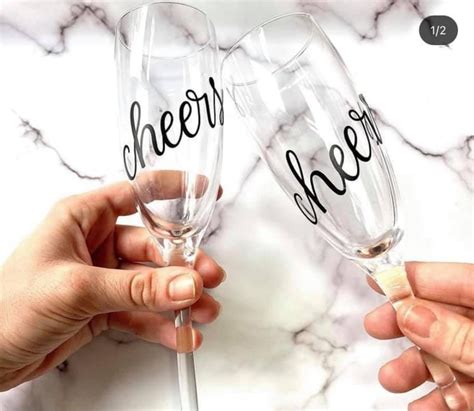 Cheers Champagne Glasses Personalised Etsy