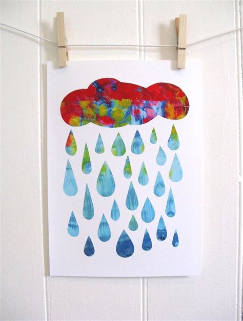 Rain Crafts For Preschoolers Rain Collage Weather Preschool Paper Carle