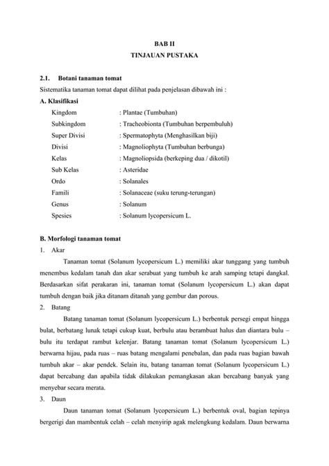 Proposal Penelitian Tanaman Tomat