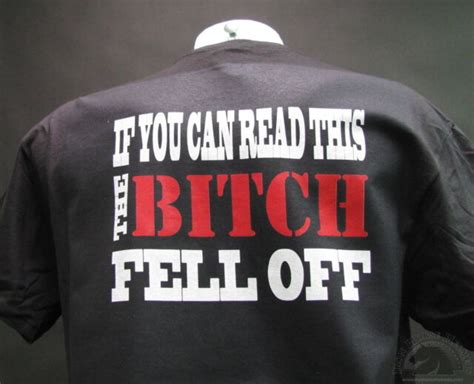 If You Can Read This The Bitch Fell Off Funny Adult Biker T Shirt S 2xl 10 Col Ebay