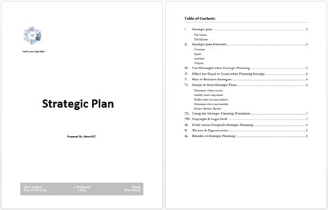 Strategy Planning Templates 10 Free Printable Word And Pdf Formats