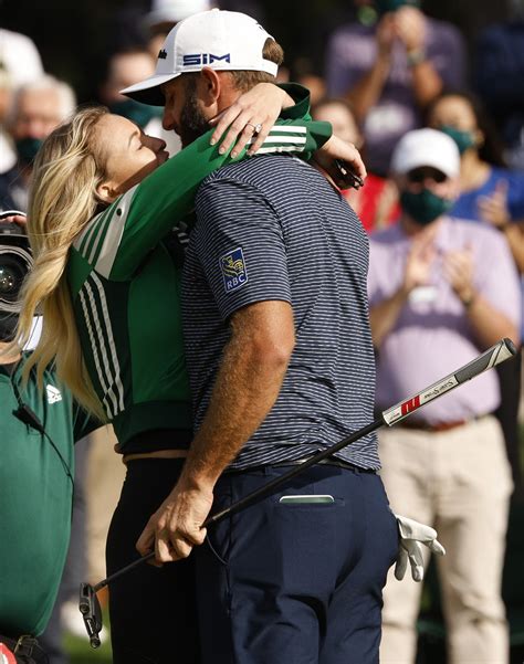 Paulina Gretzky Kisses Dustin Johnson After His 2020 Masters Win