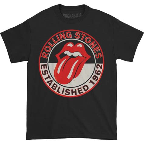 Rolling Stones Official Rolling Stones Est 62 Black Short Sleeve Band