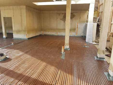 Dimple board, foundation waterproofing system. Delta waterproofing solution for large new build in London