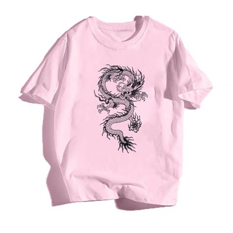 unisex japanese design dragon t shirt loose fit streetwear etsy uk