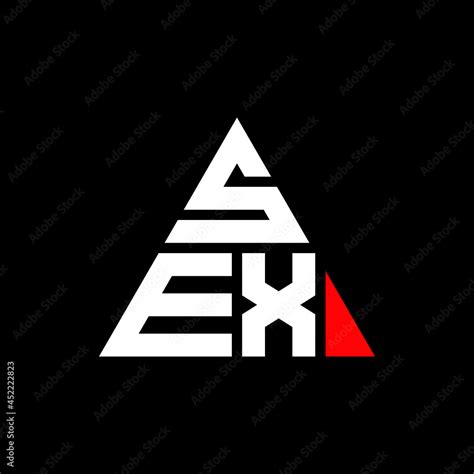 Sex Triangle Letter Logo Design With Triangle Shape Sex Triangle Logo Design Monogram Sex