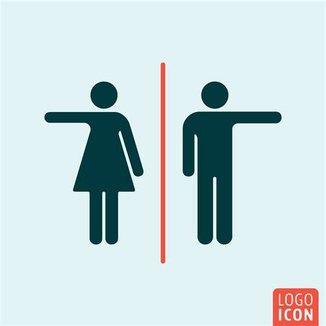Icono De Hombre Y Mujer Aseo Wc Símbolo De Baño Hombre Y Mujer Signo De Género 601259