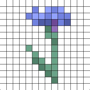 Minecraft Cornflower Perler Bead Pattern Bead Sprites Misc Fuse