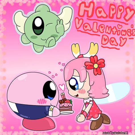Kirby Happy Valentines Day Feat Kirbyxribbon By Inkelythehedeling13 On