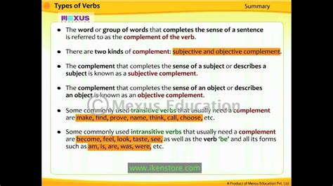 Are different forms of 'be' verb. Types of Verbs - YouTube