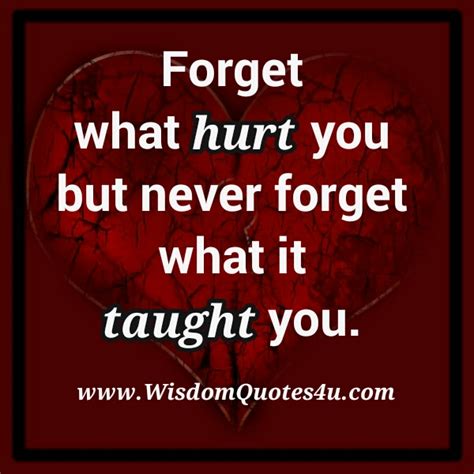 Forget What Hurt You Wisdom Quotes