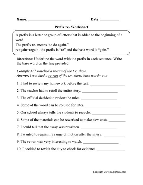 Englishlinx Prefixes Worksheets Db Excel Hot Sex Picture
