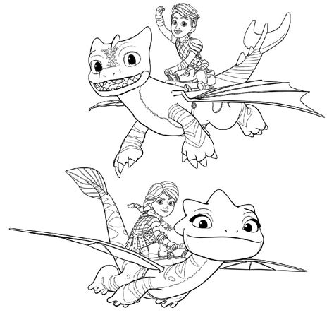 Winger Coloring Page Dragon Rescue Riders Dragon Coloring Page Sexiz Pix