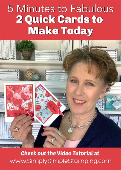 How To Make Simple Diy Cards In 5 Minutes Card Tutorials Quick Cards Card Making Tutorials