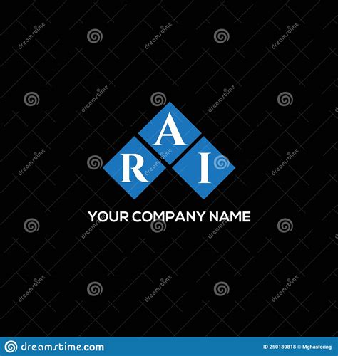 Rai Letter Logo Design On Black Background Rai Creative Initials