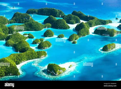 Aerial View Of Seventy Islands The Rock Islands Over Archipelago Of