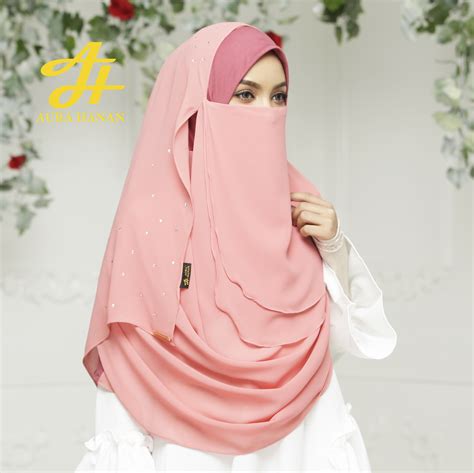 Hijab Niqab Letizia Lux In Pink Aurahanan Hijab Niqab Malaysia No 1