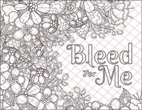 Bleed For Me Kinky Bdsm Naughty Words Adult Coloring Book Etsy